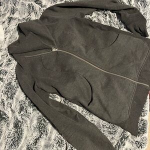 Lululemon Gray Zip-Up scuba Hoodie sz 10
